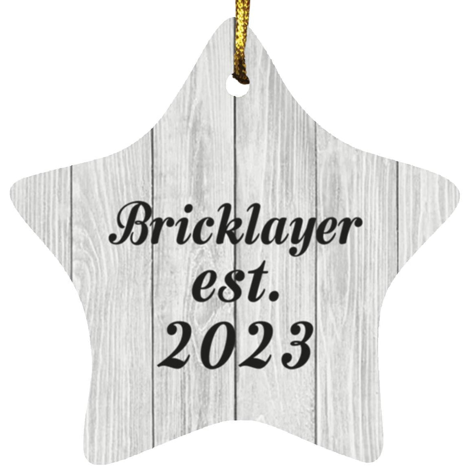 Bricklayer Established Est. 2023 - Star Ornament F