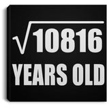 104th Birthday Square Root of 10816 Years Old - Canvas Square