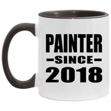 Painter Since 2018 - 11oz Accent Mug Black