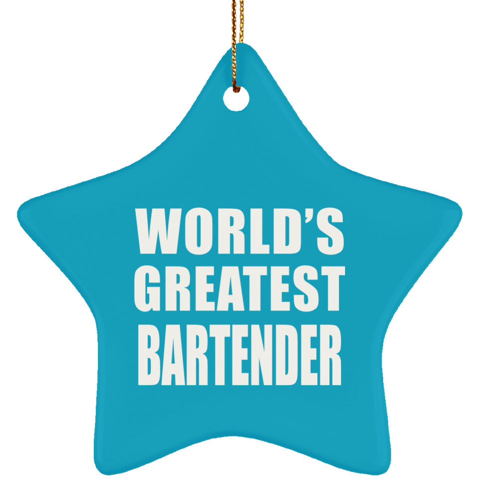 World's Greatest Bartender - Star Ornament