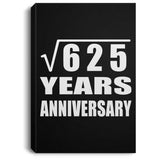 25th Anniversary Square Root of 625 Years Anniversary - Canvas Portrait