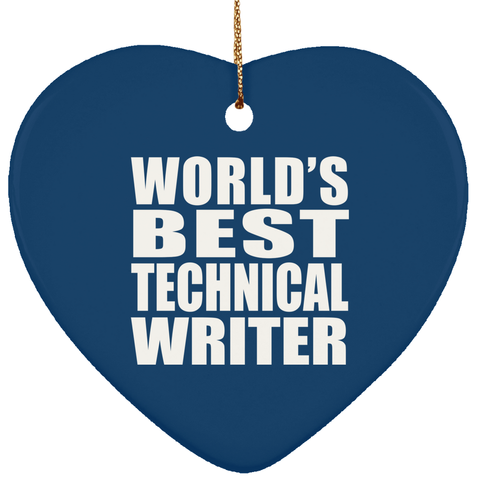 World's Best Technical Writer - Heart Ornament