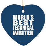 World's Best Technical Writer - Heart Ornament