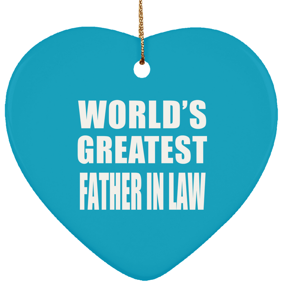 World's Greatest Father In Law - Heart Ornament