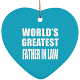 World's Greatest Father In Law - Heart Ornament
