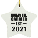 Mail Carrier Established EST. 2021 - Star Ornament