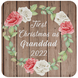 First Christmas As Granddad 2022 - Drink Coaster B