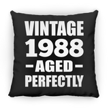36th Birthday Vintage 1988 Aged Perfectly - Throw Pillow Black