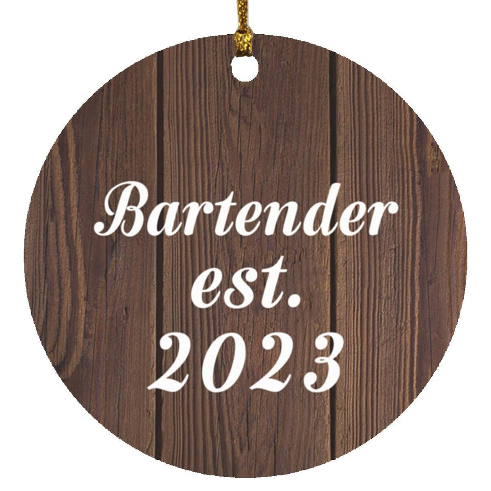 Bartender Established Est. 2023 - Circle Ornament D