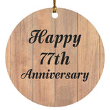 Happy 77th Anniversary - Circle Ornament C