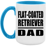 Flat-Coated Retriever Dad - 15oz Accent Mug Blue