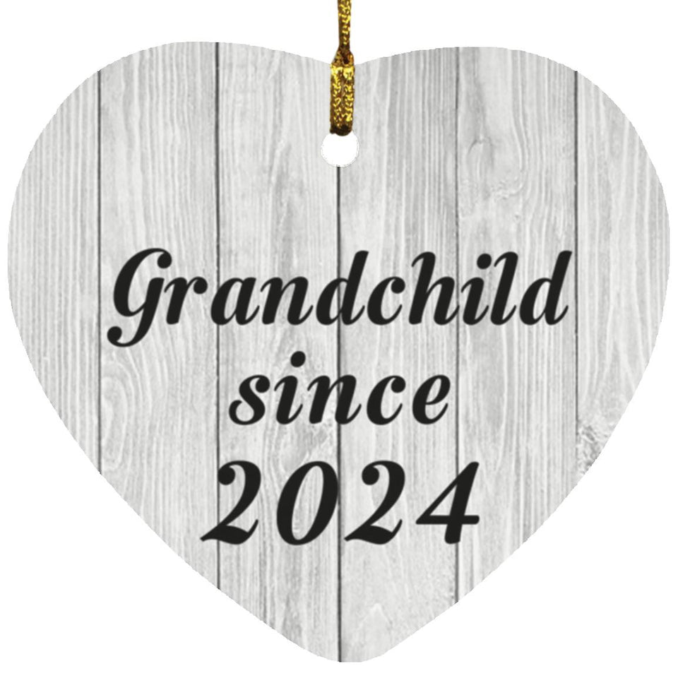 Grandchild Since 2024 - Heart Ornament F
