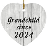 Grandchild Since 2024 - Heart Ornament F