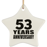 53rd Anniversary 53 Years - Star Ornament