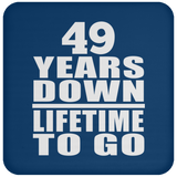 49th Anniversary 49 Years Down Lifetime To Go - Drink Coaster