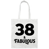 38th Birthday 38 & Fabulous - Tote Bag White