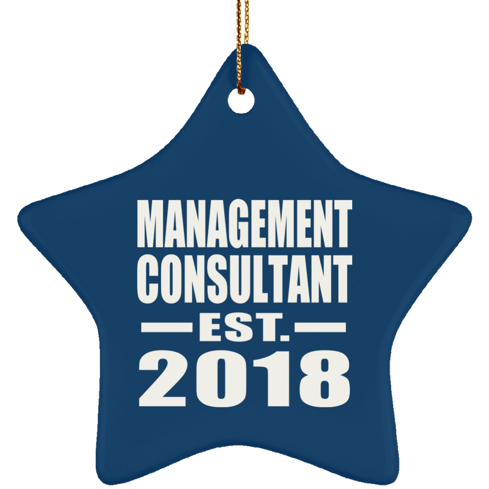 Management Consultant Established EST. 2018 - Star Ornament