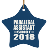 Paralegal Assistant Since 2018 - Star Ornament