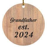 Grandfather Established EST. 2024 - Circle Ornament C