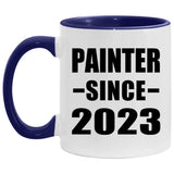 Painter Since 2023 - 11oz Accent Mug Purple