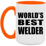 World's Best Welder - 15oz Accent Mug Orange