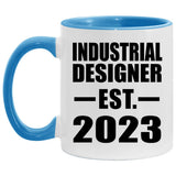 Industrial Designer Established EST. 2023 - 11oz Accent Mug Blue