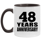 48th Anniversary 48 Years - 11oz Accent Mug Black