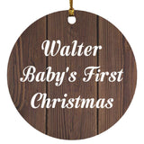 Walter Baby's First Christmas - Circle Ornament D