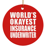 World's Okayest Insurance Underwriter - Circle Ornament