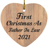 First Christmas As Father In Law 2021 - Heart Ornament C