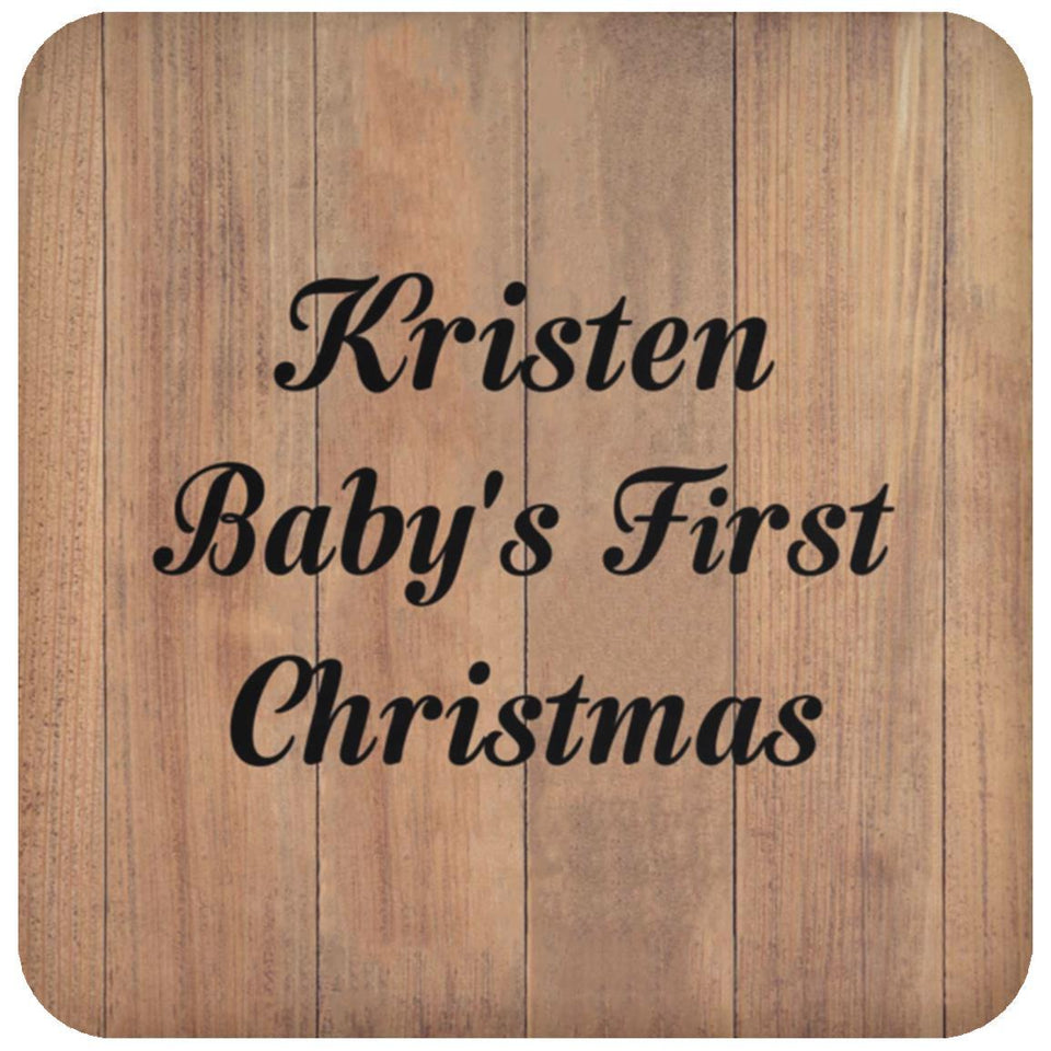 Kristen Baby's First Christmas - Drink Coaster C