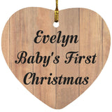 Evelyn Baby's First Christmas - Heart Ornament C