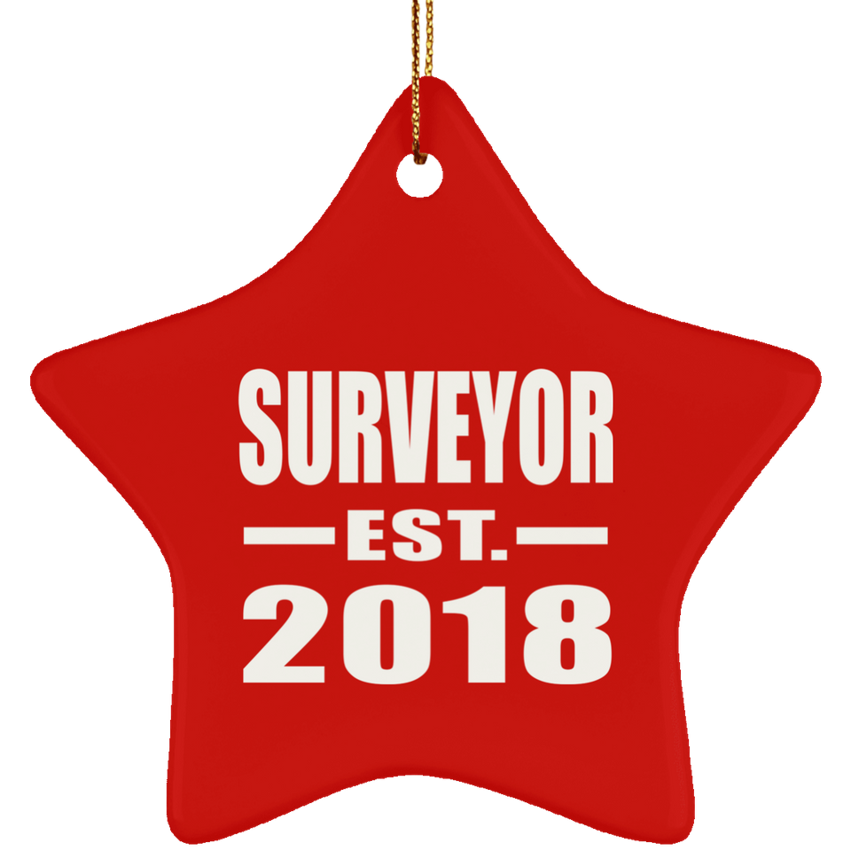 Surveyor Established EST. 2018 - Star Ornament