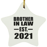 Brother In Law Established EST. 2021 - Star Ornament