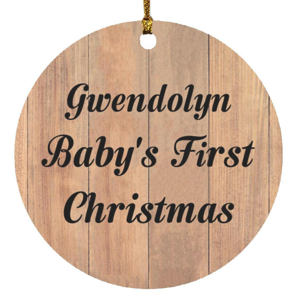 Gwendolyn Baby's First Christmas - Circle Ornament C