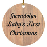 Gwendolyn Baby's First Christmas - Circle Ornament C