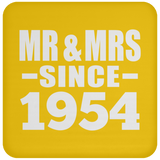 70th Anniversary Mr & Mrs Since 1954 - Drink Coaster
