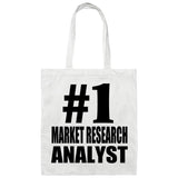 Number One #1 Market Research Analyst - Tote Bag White