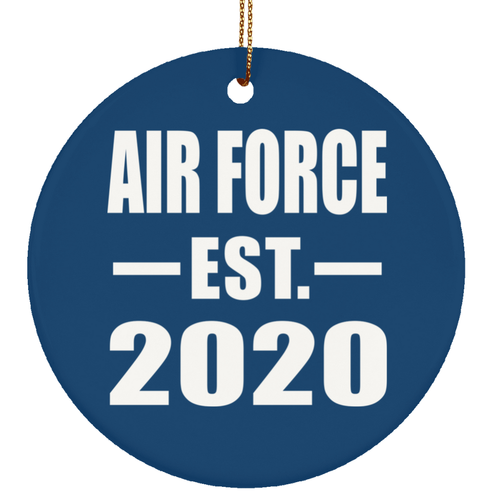 Air Force Established EST. 2020 - Circle Ornament