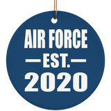 Air Force Established EST. 2020 - Circle Ornament