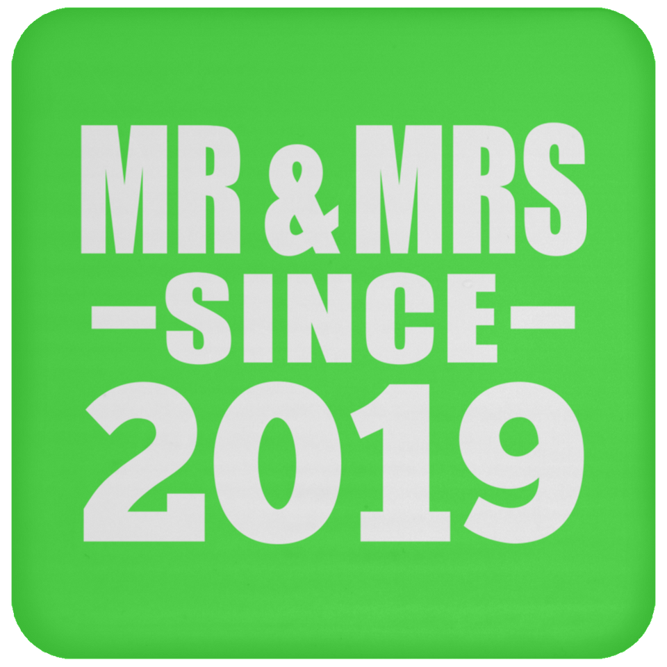 5th Anniversary Mr & Mrs Since 2019 - Drink Coaster