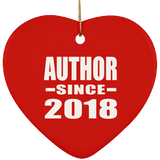 Author Since 2018 - Heart Ornament