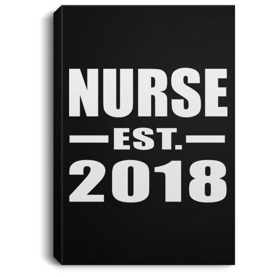 Nurse Established EST. 2018 - Canvas Portrait