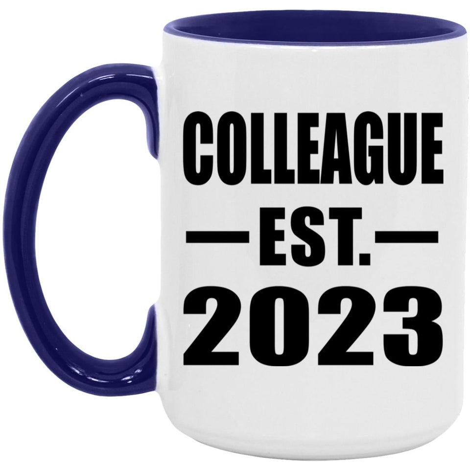 Colleague Established EST. 2023 - 15oz Accent Mug Purple