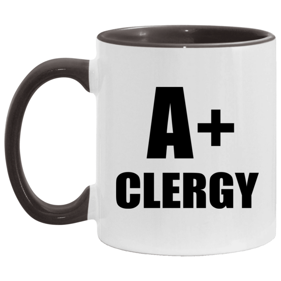 A+ Clergy - 11oz Accent Mug Black