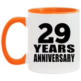 29th Anniversary 29 Years - 11oz Accent Mug Orange
