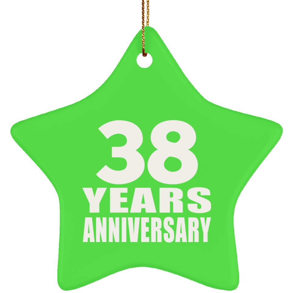 38th Anniversary 38 Years - Star Ornament