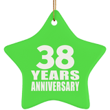 38th Anniversary 38 Years - Star Ornament