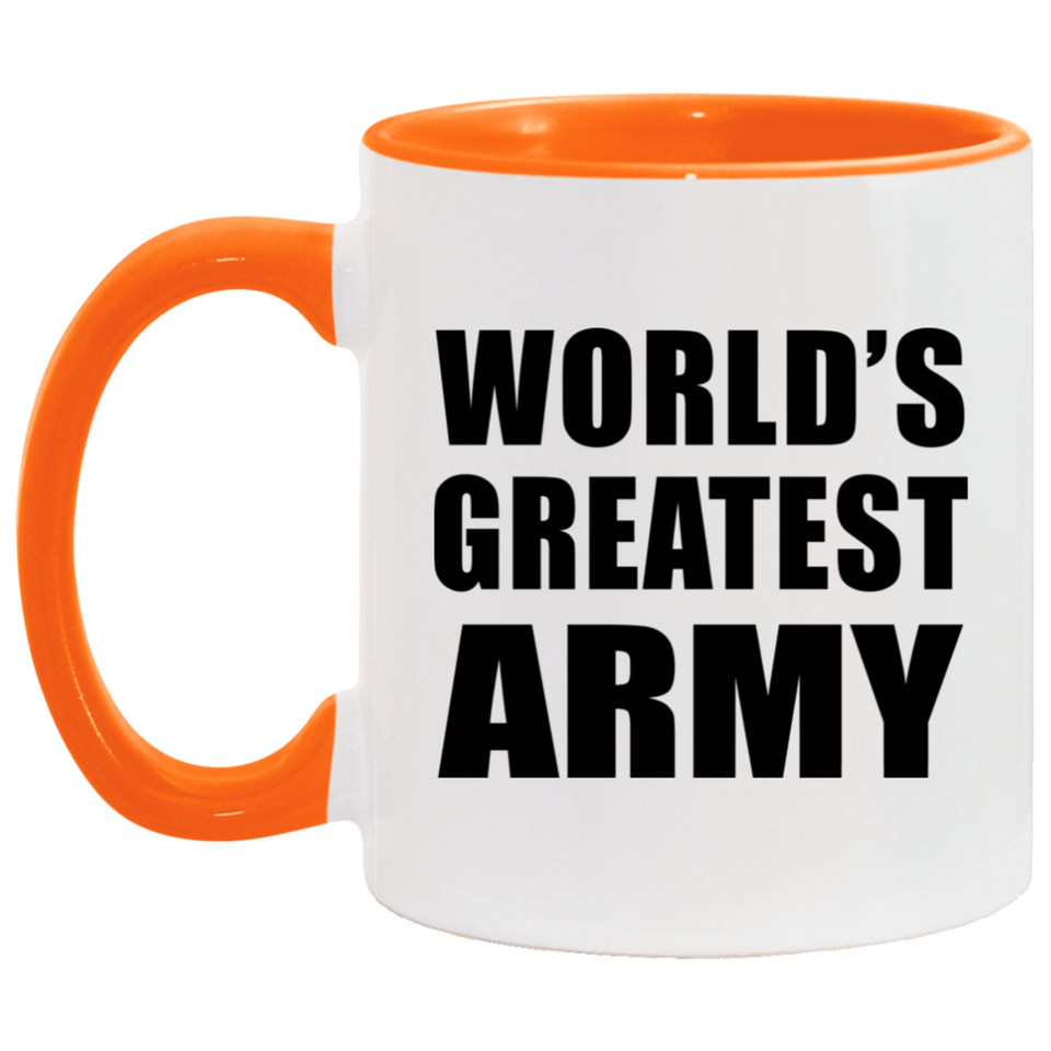 World's Greatest Army - 11oz Accent Mug Orange