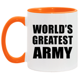 World's Greatest Army - 11oz Accent Mug Orange
